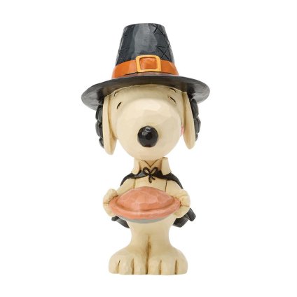 ジム ショア Jim Shore スヌーピー ウィズ パンプキンパイ ミニ 置物 フィギュア 人形 6018514 Peanuts インテリア ＜ハロウィン＞