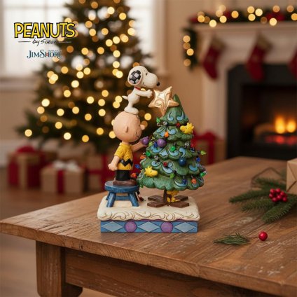 チャーリーブラウン スヌーピー クリスマスデコレーション 21cm クリスマス | ジムショア ピーナッツ グッズ フィギュア 人形 置物 彫刻 Jim Shore 正規輸入品