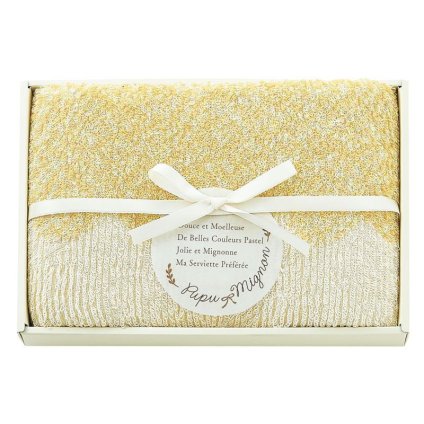 【ギフト対応無料】Pupu Mignon フェイスタオル イエロー (PM4310) ※送料無料(北海道・沖縄は除く)