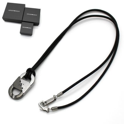 エンポリオアルマーニ EMPORIO ARMANI ネックレス EGS3170040 NECKLACE アクセサリー ブラック グレー
