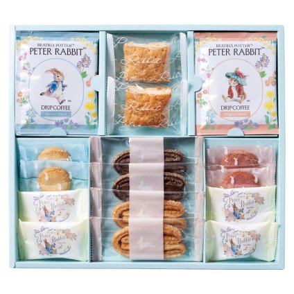 ピーターラビット コーヒー&スイーツギフト  ／各種洋菓子セット 洋菓子 スイーツ・お菓子 食品 敬老の日 プレゼント ギフト お彼岸 お供え 秋 2026 送料無料 ギフト プレゼント プチギフト 内祝い 快気祝い 出産祝い 結婚祝い 引出物 新築祝い お返し