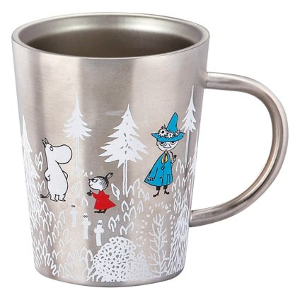 ムーミン 二重マグ 森  ／マグカップ・ティーカップ コーヒー・お茶用品 キッチン用品 お中元 御中元 ギフト 暑中 残暑 お盆 初盆 新盆 お供 御供 ギフト 2026 送料無料 ギフト プレゼント プチギフト 内祝い 快気祝い 出産祝い 結婚祝い 引出物 新築祝い お返し
