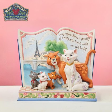 おしゃれキャット ストーリーブック 16cm | ディズニー トラディションズ ジムショア グッズ フィギュア 人形 置物 彫刻 Jim Shore 正規輸入品