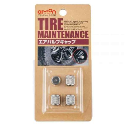 エーモン エアバルブキャップ 8826 日本製 黄銅製 すずコバルトメッキ 汚れ防止 タイヤ ホイール ドレスアップ カスタム パーツ 車 自動車 上質 アクセント 高品質