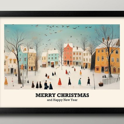 日本製 メリー クリスマス Xmas Christmas サンタクロース ビンテージイラスト A3 サイズ ポスター アート おしゃれ 絵画 インテリア 北欧 イラスト マット紙 艶消し アートパネル 額 フレーム デザイン 壁掛け ギフト 新築祝い ディスプレイ  速達 送料無料