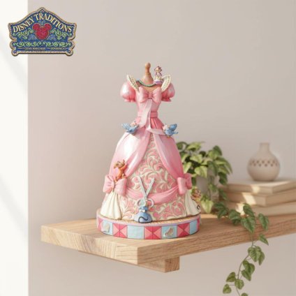 シンデレラ ピンクドレス ミュージカル 20.7cm | ディズニー トラディションズ ジムショア グッズ フィギュア 人形 置物 彫刻 Jim Shore 正規輸入品