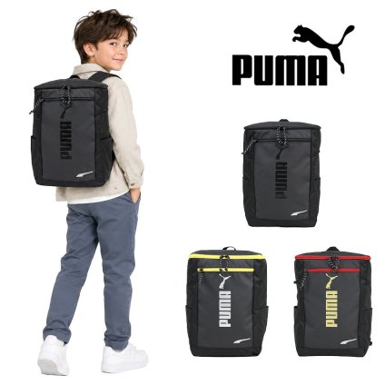 PUMA プーマ リュック 大容量 スクエアデイパック リュックサック アドルフ2 通学 通園 習い事 普段使い 男の子 キッズ ギフト プレゼント ブラック j20457