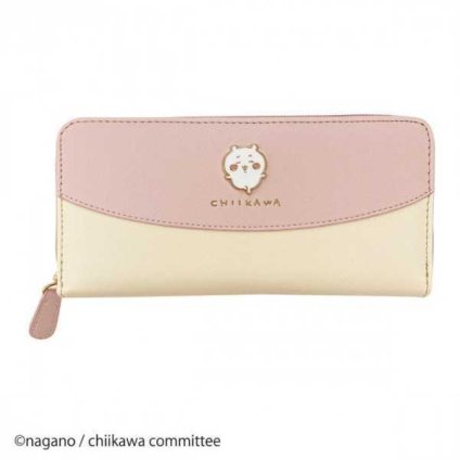 ちいかわ ラウンド長財布 ピンク 財布 ロングウォレット 合皮 キャラクター グッズ レディース キッズ 子供用 プレゼント ギフト かわいい おしゃれ
