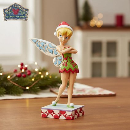 イケてるティンク クリスマス 12cm ピーターパン クリスマス | ディズニー トラディションズ ジムショア グッズ フィギュア 人形 置物 彫刻 Jim Shore 正規輸入品