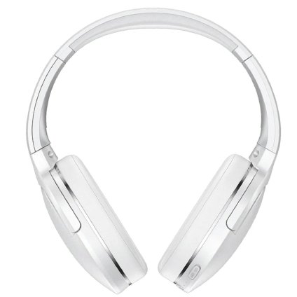 BASEUS ENCOK ワイヤレスヘッドホン D02PROノイズキャンセリング  ハイレゾ対応 Bluetooth5.3 ヘッドセット内蔵マイク付き 最大50時間連続再生 折り畳み可能 カラー: ホワイト