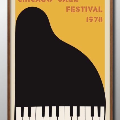 ピアノ JAZZ A3 サイズ ポスター アート おしゃれ 絵画 インテリア 北欧 イラスト マット紙 艶消し アートパネル 額 フレーム デザイン 壁掛け ギフト 新築祝い ディスプレイ 引越し祝い　新生活　空間デザイン 