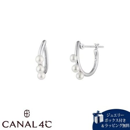 【無料ラッピング】 カナルヨンドシー Canal 4℃ カナル4℃ ピアス シルバー EARFLOW フープ ６月誕生石 パール レディース ブランド 正規品 新品 ギフト プレゼント 人気 おすすめ 誕生日 記念日 クリスマス 送料無料 4cc521934