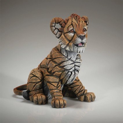 Edge Lion Cub 幅22.9x奥行14.5x21.8(cm) 仔ライオンライオン | エッジ 彫刻 置物 オブジェ フィギュア 動物 大きい リアル アート マット･バックリー 正規輸入品