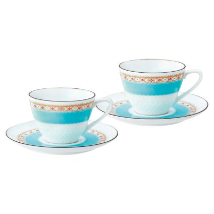 ノリタケ ハミングブルー ティー･コーヒー碗皿ペアセット  ／マグカップ・ティーカップ コーヒー・お茶用品 キッチン用品 敬老の日 プレゼント ギフト お彼岸 お供え 秋 2026 送料無料 ギフト プレゼント プチギフト 内祝い 快気祝い 出産祝い 結婚祝い 引出物 新築祝い お返し