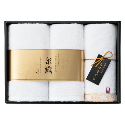 実りの秋の贈り物 よりすぐりタオルセット 泉州フェイスタオル（34×80cm）×2、今治フェイスタオル（34×80cm）×1
