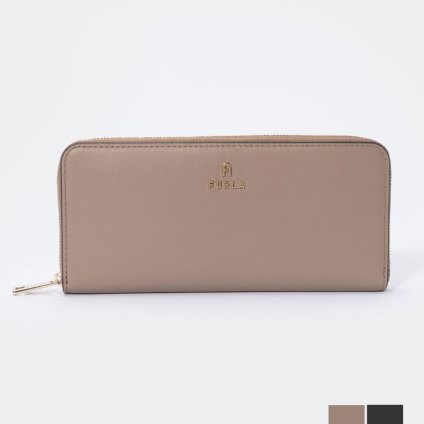 フルラ FURLA WP00313 AX0733 長財布 カメリア XLサイズ レディース 財布 レザー ロングウォレット 本革 ロゴ ラウンドファスナー シンプル ギフト プレゼント ブランド おしゃれ お祝い ZIP AROUND SLIM グレージュ ブラック