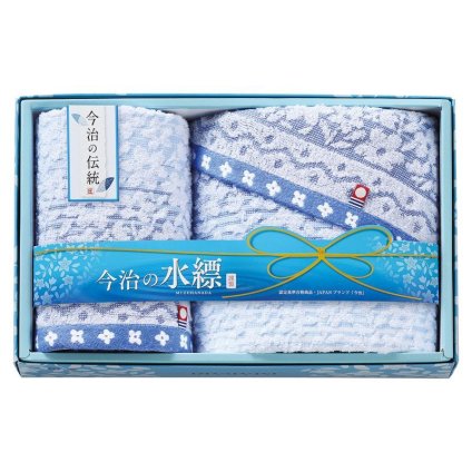 【ギフト対応無料】今治 水縹タオル フェイスタオル&ウォッシュタオル (3115) ※送料無料(北海道・沖縄は除く)