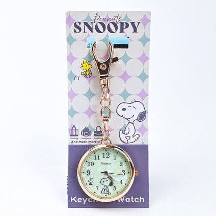 スヌーピー カラーシェルキーチェーンウォッチ グリーン 時計 SNOOPY