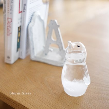 Storm Glass ストームグラス ペンギン[天気管 気象管 科学 インテリア 置物 オブジェ ガラス 気象計 北欧 雑貨 おしゃれ かわいい 天気 気温 温度 結晶 変化 天然樟脳 簡易 温度計 ガリレオ温度計 フロート 動物 アニマル]