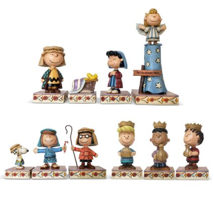 スヌーピー クリスマス ページェント 10体セット 19.1cm クリスマス | ジムショア ピーナッツ グッズ フィギュア 人形 置物 彫刻 Jim Shore 正規輸入品