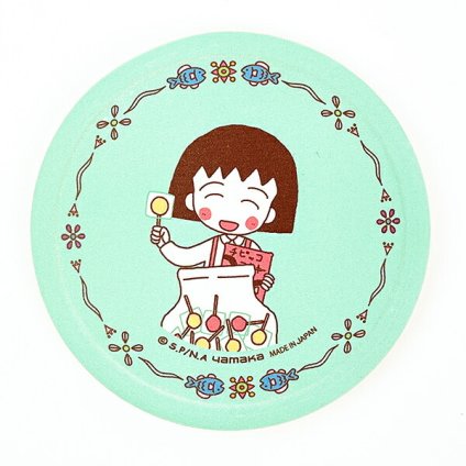 ちびまる子ちゃん 90's Chibi Maruko Chan 吸水タイルコースター (グリーン) キッチン 日本製
