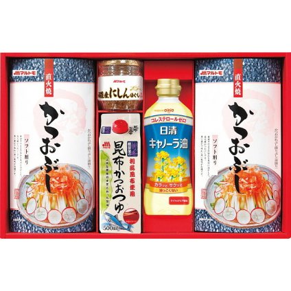 マルトモ バラエティギフト [26-2905-095] CR-30NS かつおパック 昆布かつおつゆ にしんほぐし キャノーラ油 調味料 詰め合わせ セット コレステロールゼロの植物油入り 出産内祝い 結婚内祝い お返し お礼 ギフト プレゼント