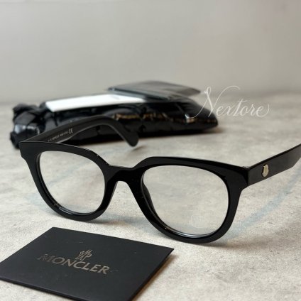 【並行輸入品】【正規品・新品】MONCLER モンクレール ML5005 001 47 イタリア製 クリア サングラス メガネ 眼鏡 メンズ レディース 伊達メガネ ビジネス