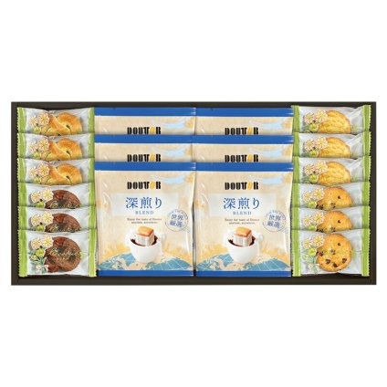 実りの秋の贈り物 ドトールコーヒと4種類のクッキー詰合せ セット内容/ドトールドリップコーヒー（7g）×6、クッキー（ミルク･メープル･チョコチップ･ショコラ）×各3