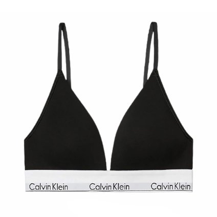 カルバンクライン Calvin Klein(CK) ブラレット ブラジャー ロゴ コットン ノンワイヤー カップ付き 下着 modern cotton QF5650 001 レディース ブラック