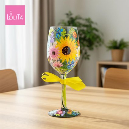Lolita ワイングラス Wildflowers 22.4cm 野の花 | かわいい おしゃれ ポップ モダン デザイン食器 アート ロリータ･ヤンシー 正規輸入品