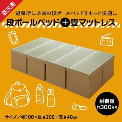 ベッド 寝具 防災 避難 備え ユニット 畳 段ボール シングル 約100×200cm 5連