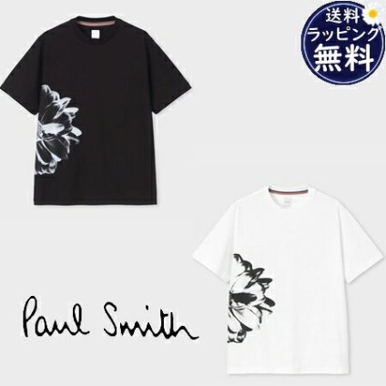 【無料ラッピング】 ポールスミス Paul Smith Tシャツ Monochrome Daisy 半袖 綿100% ホワイト  メンズ ブランド 正規品 新品 ギフト プレゼント 人気 おすすめ 誕生日 記念日 クリスマス 送料無料 psm522131