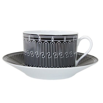 エルメス 食器 HERMES Hデコ 037015P モーニングカップ＆ソーサー 一客 340ml 洋食器 37015P 誕生日 還暦祝い 結婚祝い 結婚式 バレンタイン 高級 ホワイトデー 父の日 母の日【スペシャルラッピング660円(別売り)】 即日発送