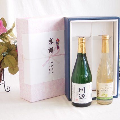 感謝の贈り物ボックス フルーティーな香り球磨焼酎と国産ワインセット(フルーツももワイン 高畠ワイナリー甘口(山形県)500ml純米焼酎川辺(熊本県)720ml