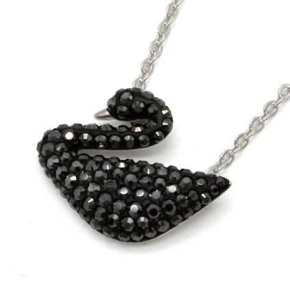 スワロフスキー SWAROVSKI ネックレス ペンダント アクセサリー 5347329 アイコニック スワン ICONIC SWAN シルバー+ブラッククリスタル