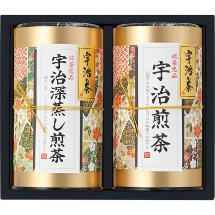 芳香園製茶 宇治銘茶詰合せ [26-0421-015] HEU-302 宇治茶 煎茶 深蒸し煎茶 各80g 木箱入り 詰め合わせ お茶セット 日本茶 緑茶 贈り物 御礼 御祝 内祝 お返し プレゼント ギフト