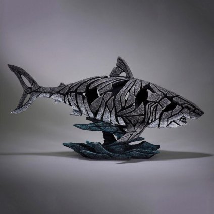 Edge Shark 幅58.4x奥行20.3x31.1(cm) 鮫サメ | エッジ 彫刻 置物 オブジェ フィギュア 動物 大きい リアル アート マット･バックリー 正規輸入品