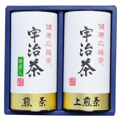 実りの秋の贈り物 宇治茶詰合せ（健康応援茶） 上煎茶･抹茶入煎茶（各100g）×各1