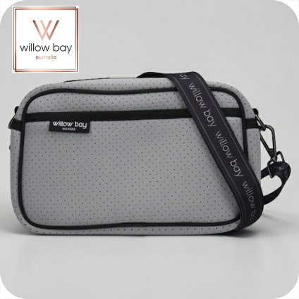 ウィローベイ ショルダーバッグ レディース ブランド WILLOWBAY ラージクロスボディバッグウィズロープ クロスボディ PEBBLE GREY