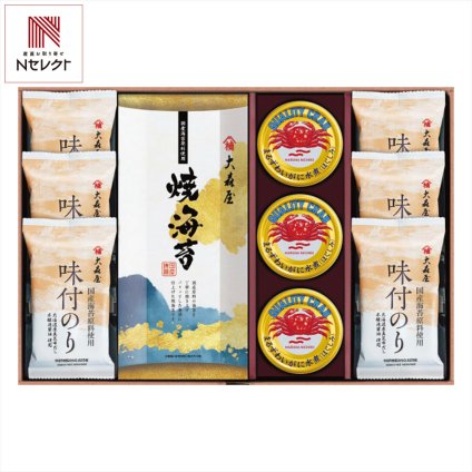 大森屋 海の幸 詰め合わせ ギフトセット 3種入 味付のり 焼海苔 ご飯のお供 海苔 かにほぐし身 缶詰