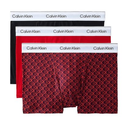カルバンクライン：ICON COTTON STRETCH ローライズボクサーパンツ 3PK (ブラック／アドレナリンラッシュ／ダークベリー)[ボクサーパンツ/ 男性下着/ メンズインナー/人気ブランド/おすすめギフト/誕生日プレゼント/メンズファッション]