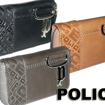 正規品 ポリス POLICE サングラス愛用 ブランドイタリアンヌメシリーズ ５連キーケース 茶 ブラウン カーキ 0551 potj47 551 ラウンドファスナー 旅行 ギフト