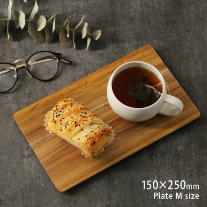 プレートM 150×250mm BR-36M[木製品 ウッドトレイ 木製トレー 盛り付け シンプル 木目 おしゃれ ウッドプレート トレイ トレー 洋風 北欧風 木 プレート皿 飾る 四角 映える 長方形 新生活 料理 カフェ Mサイズ M]
