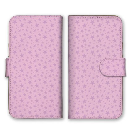 ＼全機種対応／ スマホケース 手帳型 スマホカバー 手帳タイプ スマートフォン ケース カバー 柄物 パターン 星柄 スター ピンク かわいい おしゃれ カードホルダー付き カード収納 合皮 合成レザー