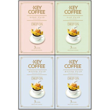 キーコーヒー ドリップオン レギュラーコーヒーギフト [26-2924-065] KPN-120 ドリップコーヒー 珈琲 詰め合わせ 12袋 ドリップバッグ ドリップパック お菓子のお供 レギュラーコーヒー ギフト 内祝い 出産 結婚 お返し お礼 プレゼント
