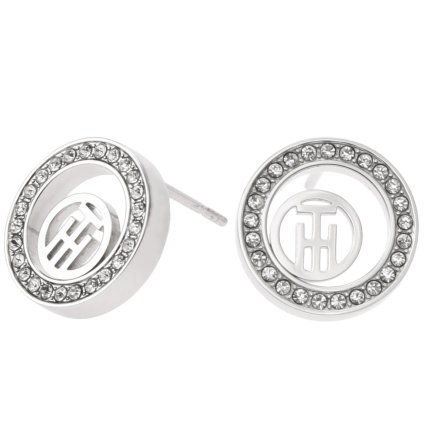 トミーヒルフィガー Tommy Hilfiger ピアス 2780522 apth00025l VINE CIRCLE FAMILY ロゴ サークル クリスタル パヴェ スタッドピアス レディース アクセサリー シルバー+クリア