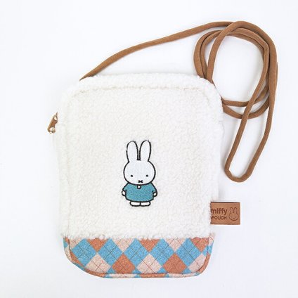 ミッフィー miffy どっとポーチ  (ブルー) ショルダーバッグ MIFFY CHECKシリーズ