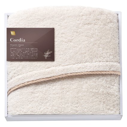 オーガニックジャパン Cordia ハーフバスタオル グレージュ  ／タオル 日用品・ヘルスケア 敬老の日 プレゼント ギフト お彼岸 お供え 秋 2026 送料無料 ギフト プレゼント プチギフト 内祝い 快気祝い 出産祝い 結婚祝い 引出物 新築祝い お返し