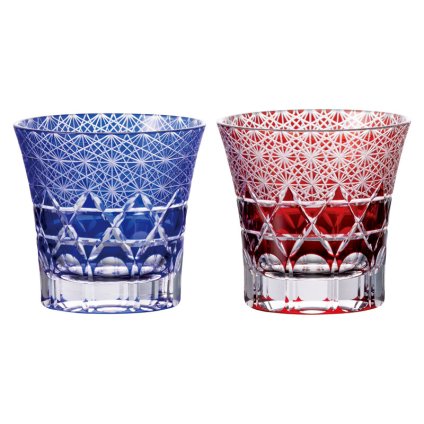 創作切子 匠 Premium 菊繋ダイヤカット 反オールド ペア(木箱入)  ／グラス 食器 キッチン用品 敬老の日 プレゼント ギフト お彼岸 お供え 秋 2026 送料無料 ギフト プレゼント プチギフト 内祝い 快気祝い 出産祝い 結婚祝い 引出物 新築祝い お返し