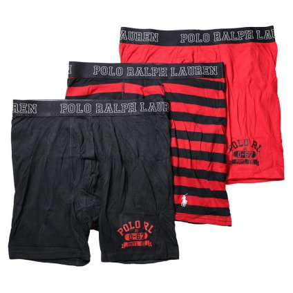 ポロラルフローレン：CLASSIC FIT BREATHABLE MESH ボクサーブリーフ 3PK (RL2000レッド/ストライプ/ポロブラック)[ボクサーパンツ/ 男性下着/ メンズインナー/人気ブランド/おすすめギフト/誕生日プレゼント/メンズファッション]